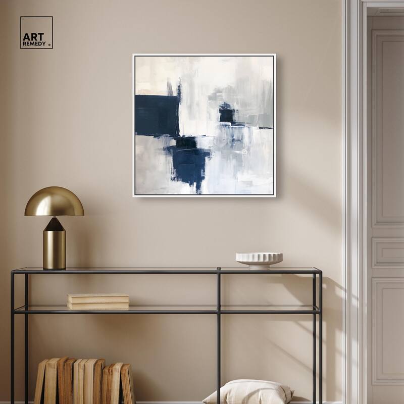 Porcelain Blue on White I Canvas by Art Remedy