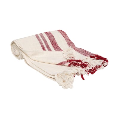Morgan Ruby Woven Throw Blanket