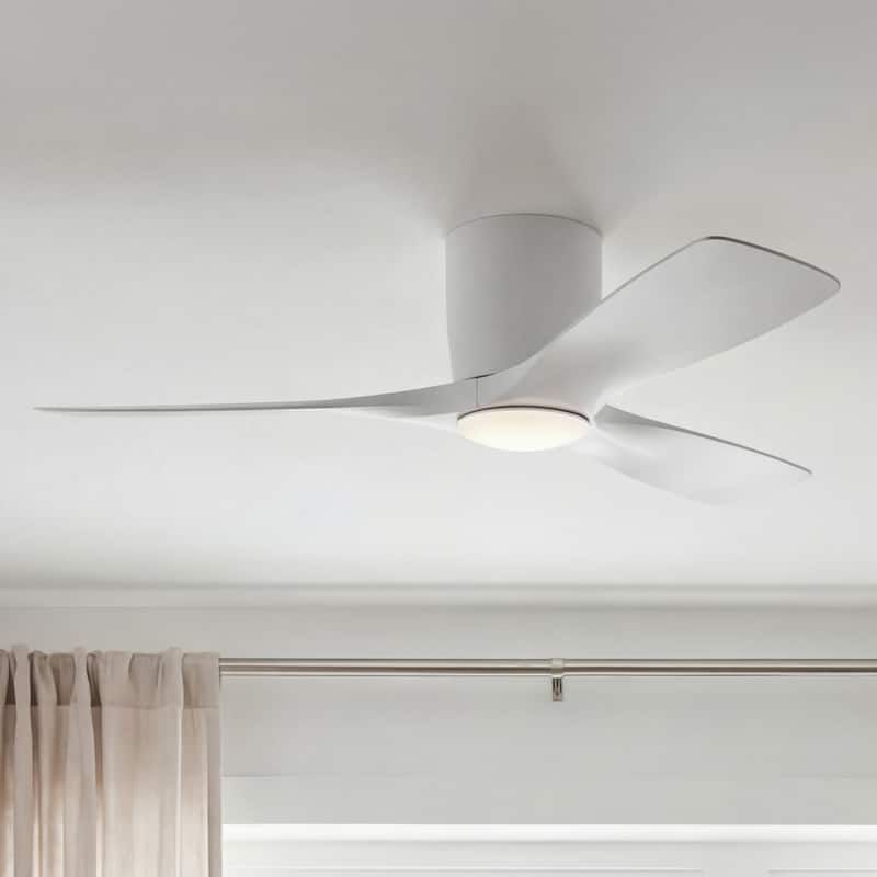 Kichler Lighting Volos 48 in. Integrated LED Flush Mount Ceiling Fan - 48 inch - Matte White