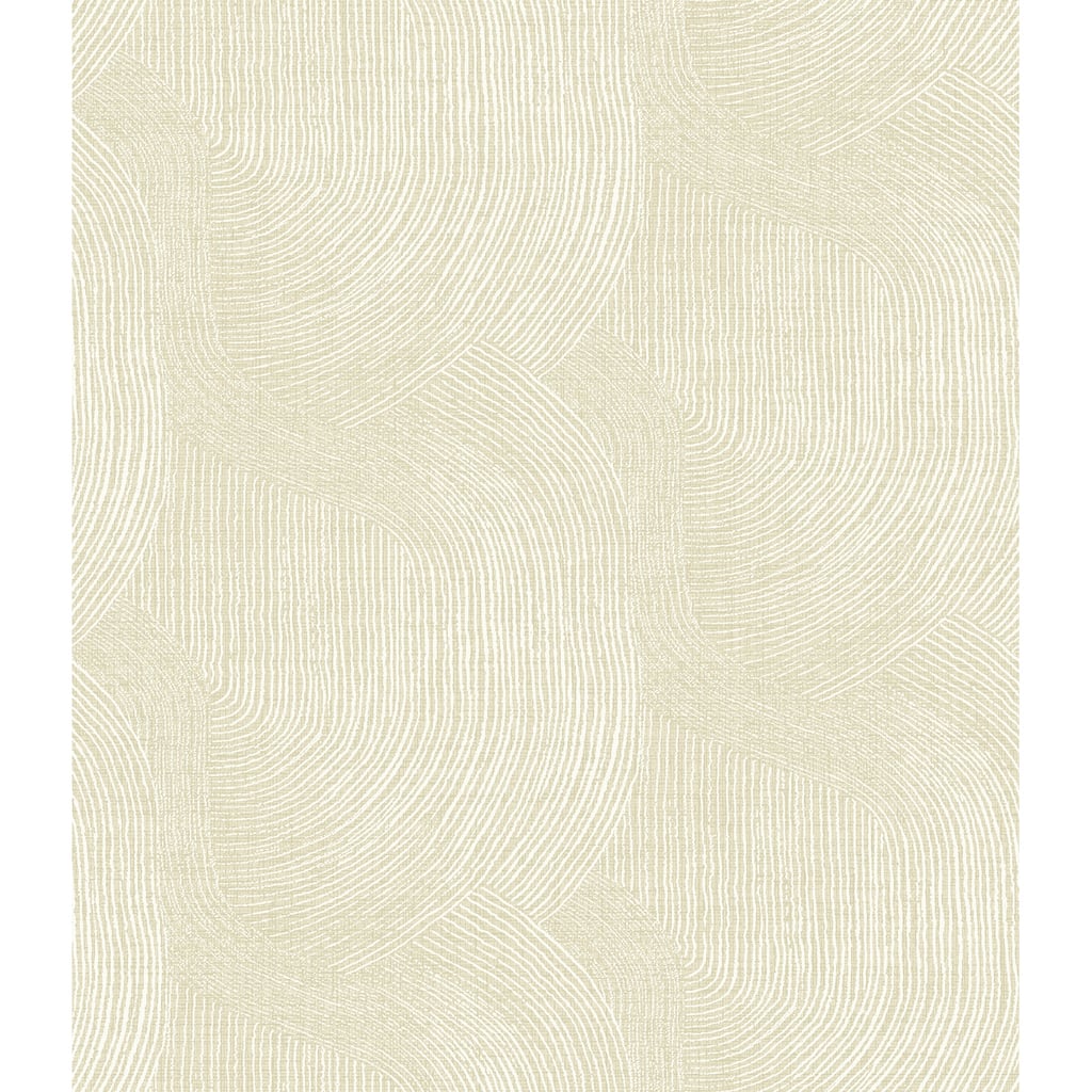 A-Street Prints Folly Champagne Zen Swirls Wallpaper