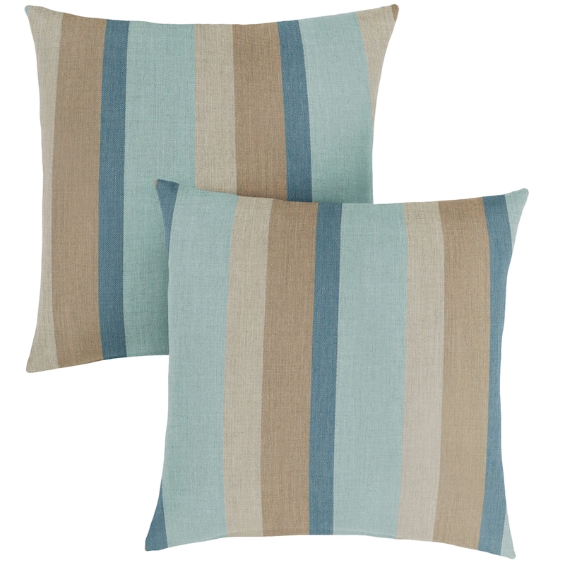Sorra Home Sunbrella Outdoor Knife Edge Pillow Set of 2 - Gateway Mist