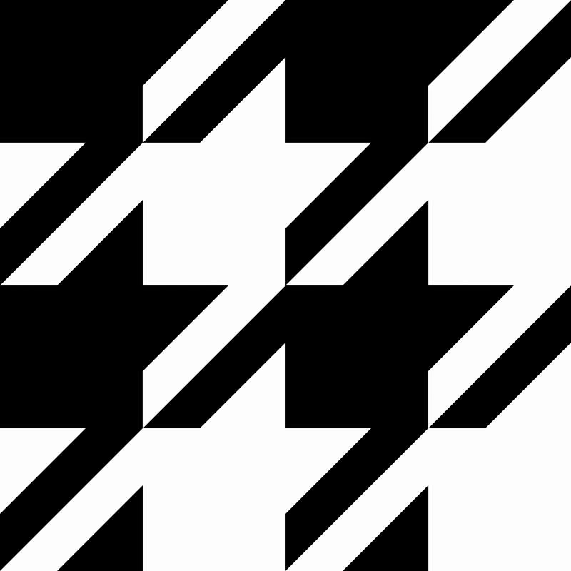 RuPaul RuHoundstooth Black Peel and Stick Wallpaper