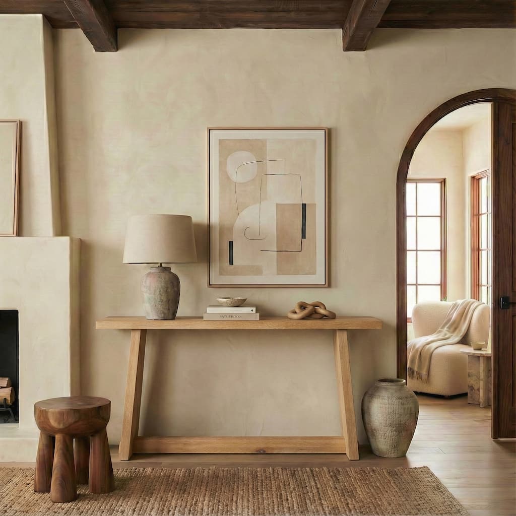 SAFAVIEH Couture Maliq Wood Console Table - 72"W x 16"D x 34"H