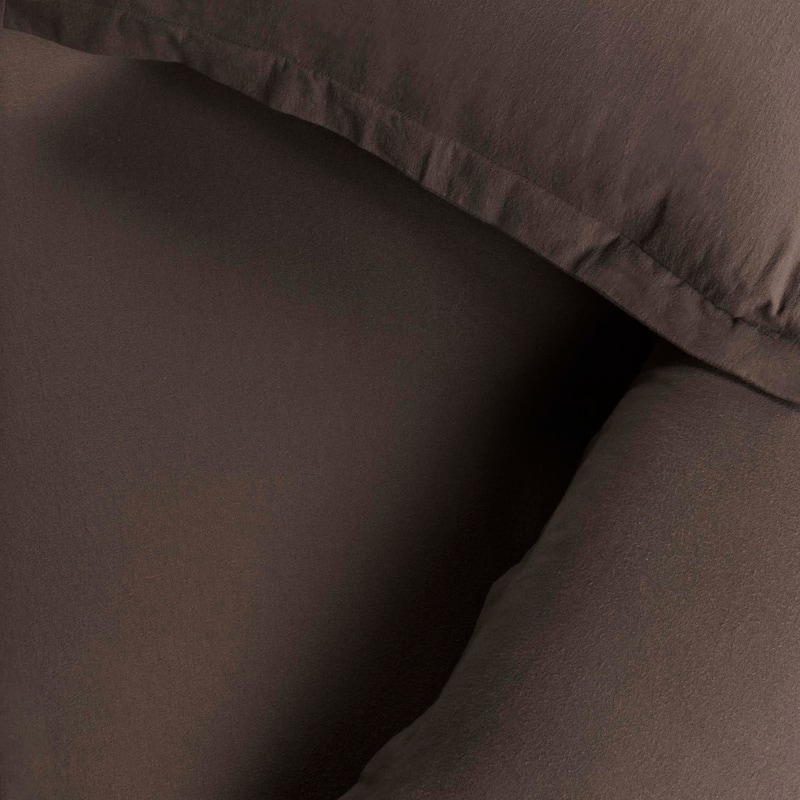 Superior Classic Solid Flannel Cotton Duvet Cover Set