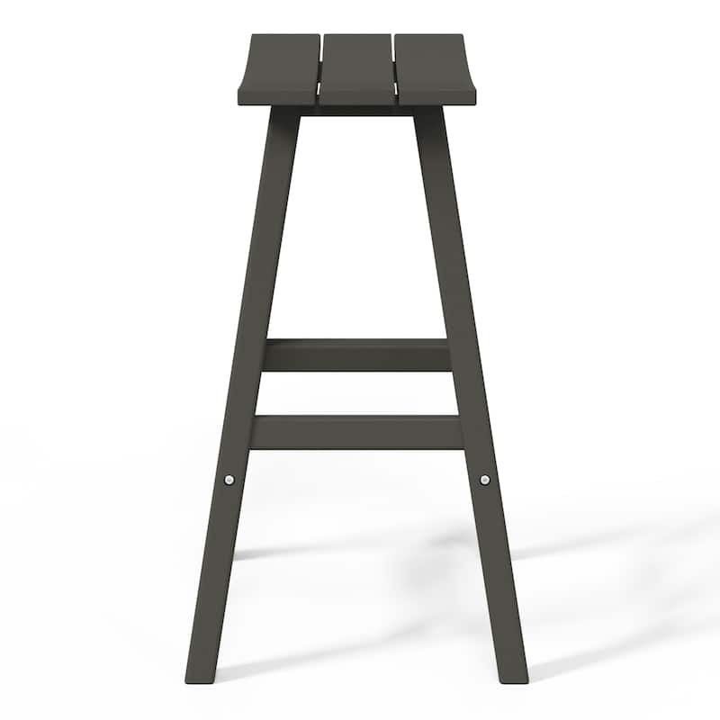 Laguna Hdpe All Weather Outdoor Patio 29" Saddle Seat Bar Stool (Set Of 2)