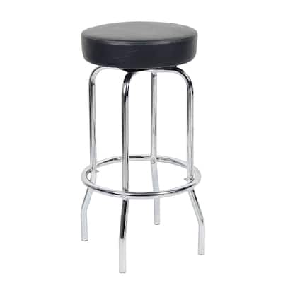 Boss 29-inch Chrome/Black Stool
