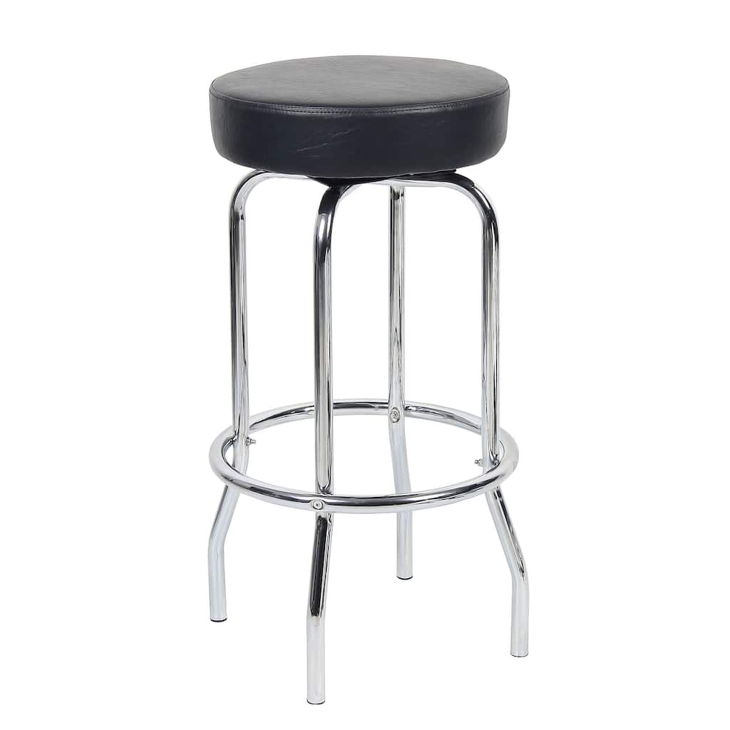Boss 29-inch Chrome/Black Stool