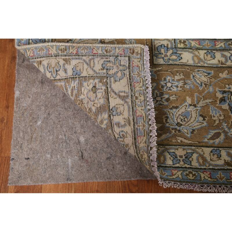 Hand Knotted Oriental 100% Wool Carpet Traditional Floral Red Kashan Area Rug - 12' 5'' X 9' 5''