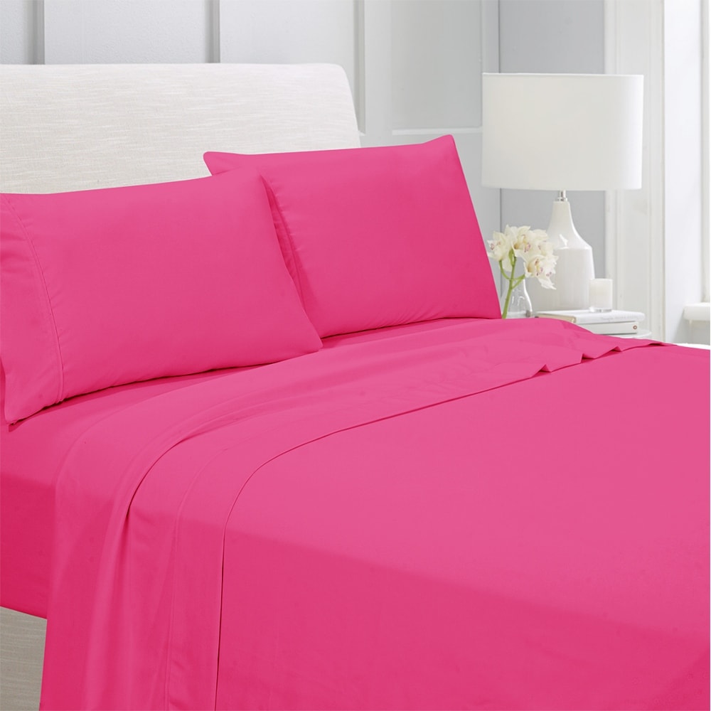 All Items With All Size 1000 TC Egyptian Cotton Pink Solid Details about   UK Bedding 