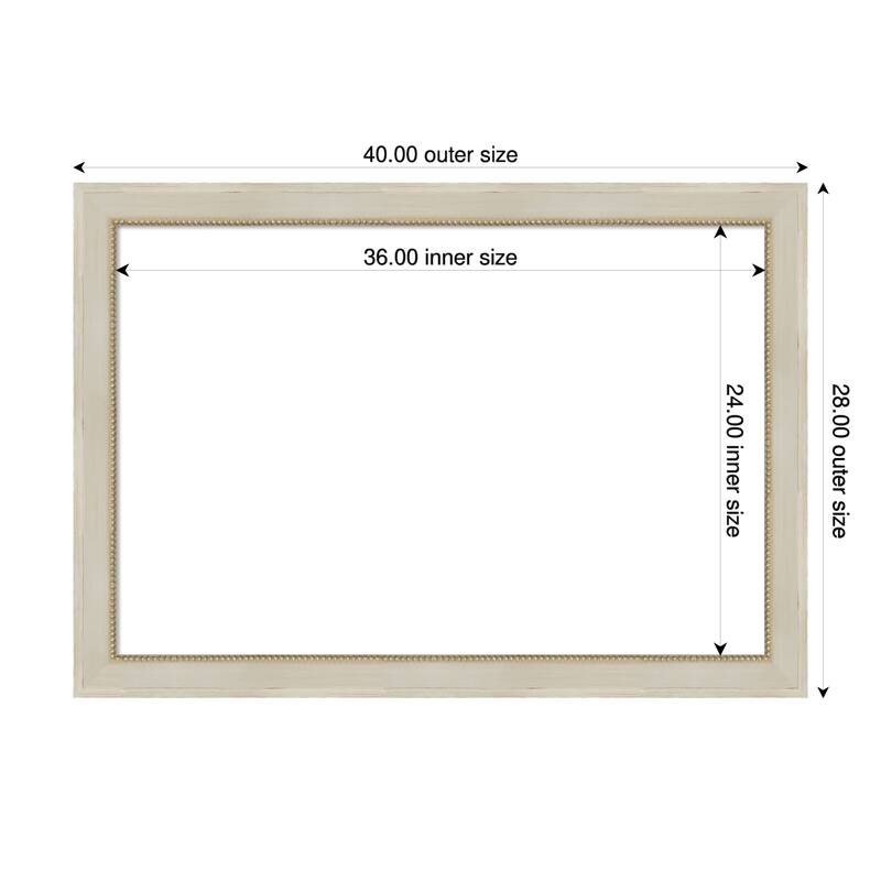 Amanti Art Parthenon Cream Framed Dry Erase Magnetic Board - 40 x 28 in