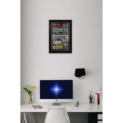 TrendyDecor4U Contemporary "The Lords Prayer" Framed Print Wall Art by Marla Rae