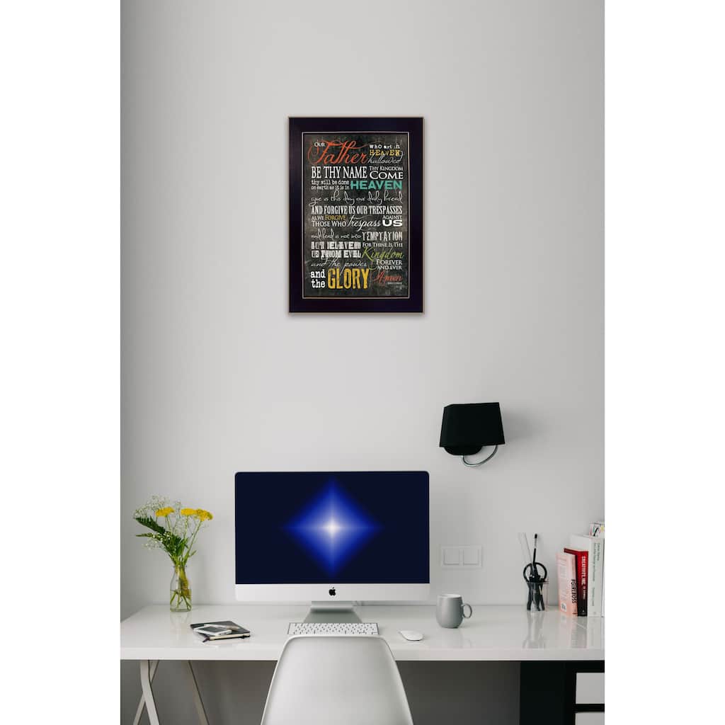 TrendyDecor4U Contemporary "The Lords Prayer" Framed Print Wall Art by Marla Rae