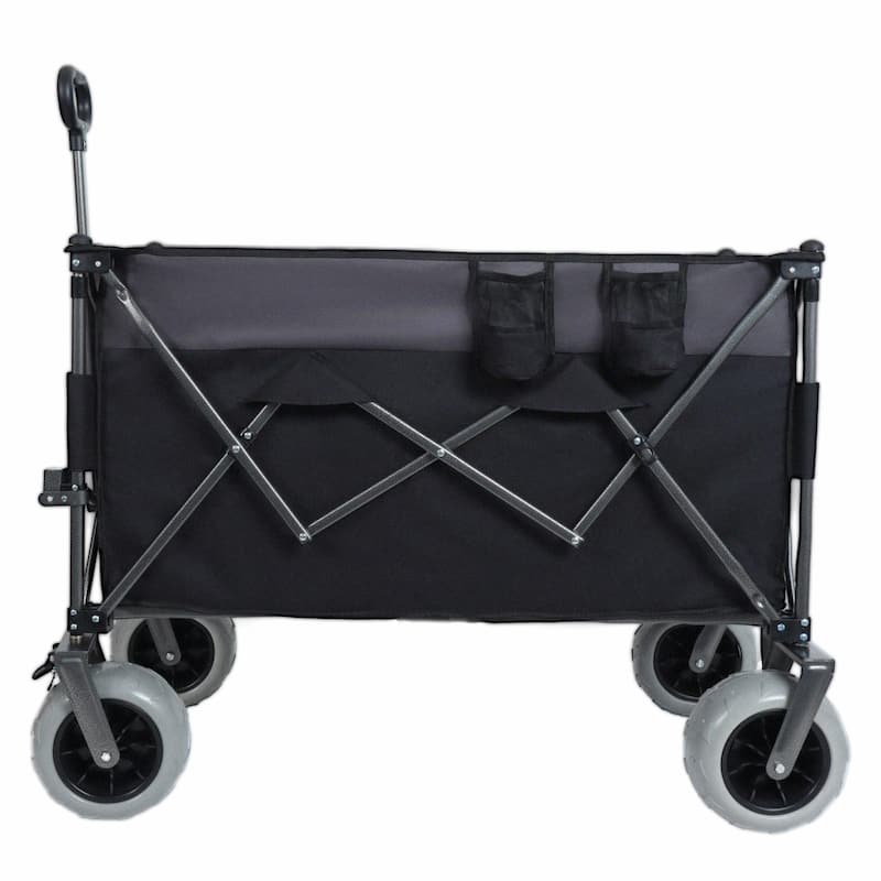 9" x 4" All-Terrain Balloon Wheels, 300L XL Heavy-Duty Folding Wagon Cart - 480lbs Capacity