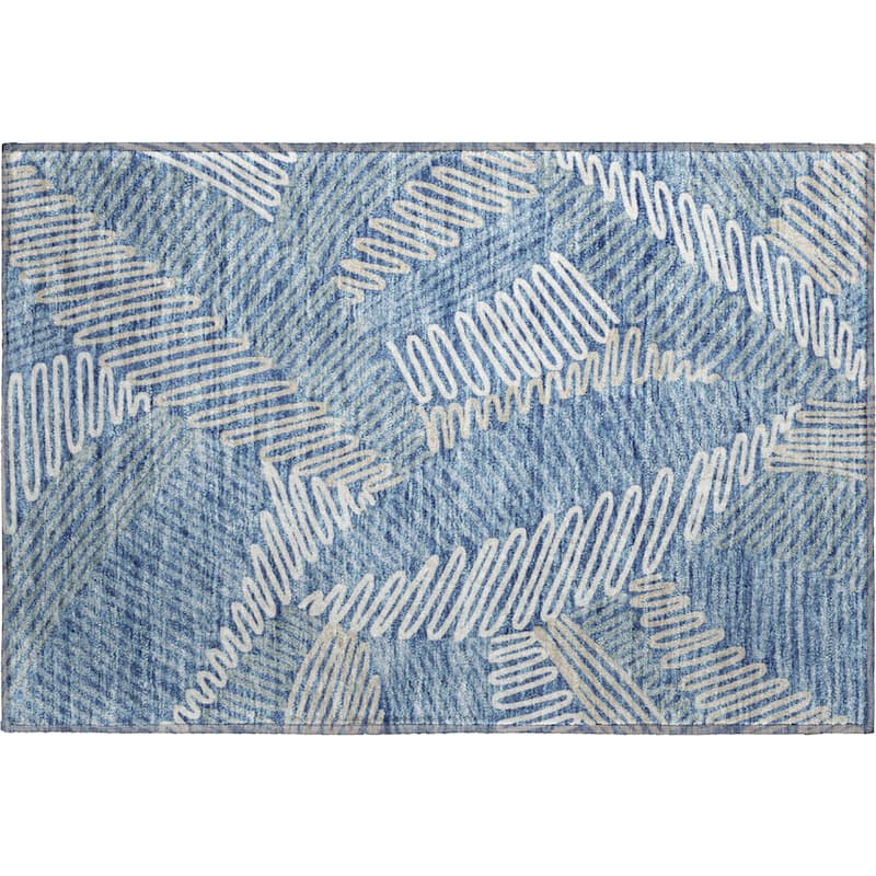 Premium Washable Super Soft Contemporary Leaf Mayfield Rug