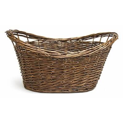 Oval Dark Brown Willow Basket