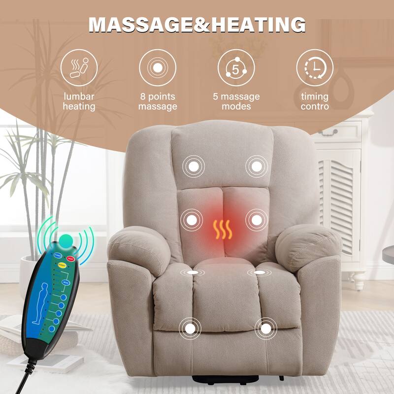 Power Lift Recliner Chair with Heat and Massage
