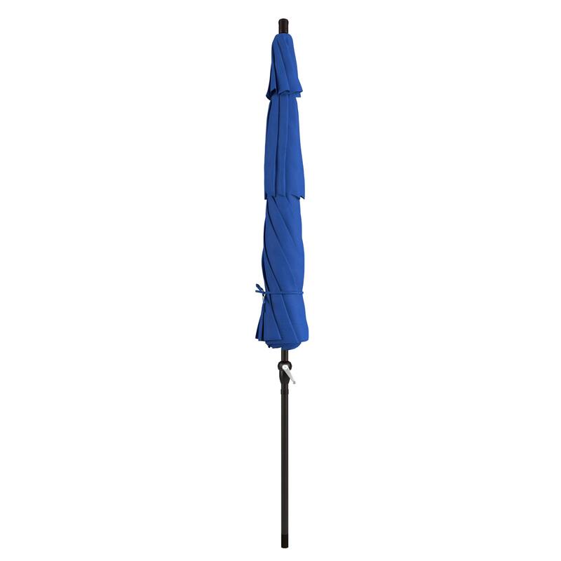 California Umbrella 11' Round Aluminum Crank Open Auto Tlit Patio Umbrella, Bronze Finish, Double Wind Vent.