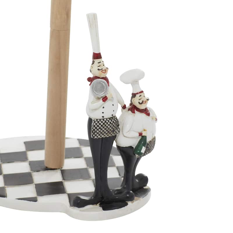 Polystone Chef Paper Towel Holder - White - Roche River Decor