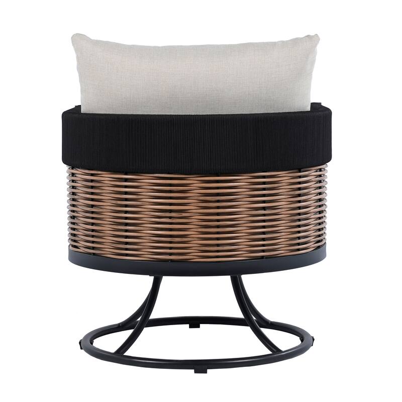 SAFAVIEH Outdoor Living Harrison Swivel Chair - 28"W x 28"D x 26"H