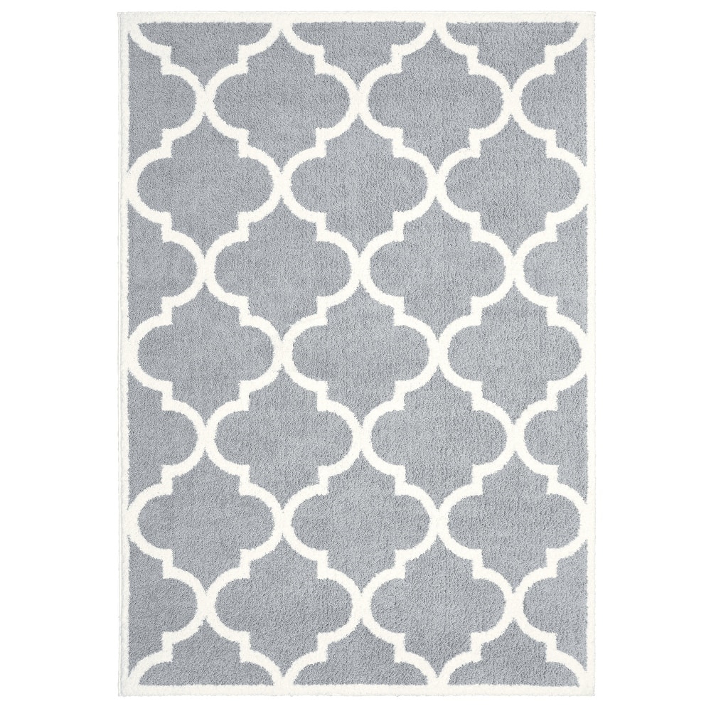 Style Haven Valentina Scallop Lattice Microfiber Area Rug