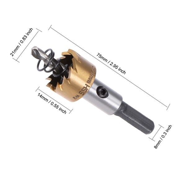 2 Pcs 21mm HSS Drill Bit Hole Saw 