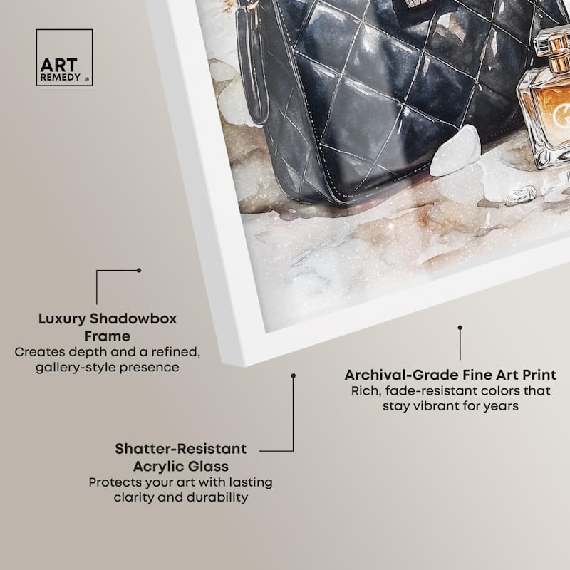 Trinkets and White Floral Shadowbox by Art Remedy