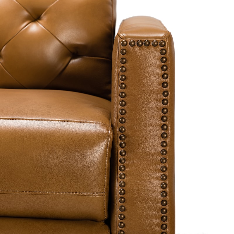 Alina 31.50"Wide Genuine Leather Power Recliner with USB Port, Set of 2