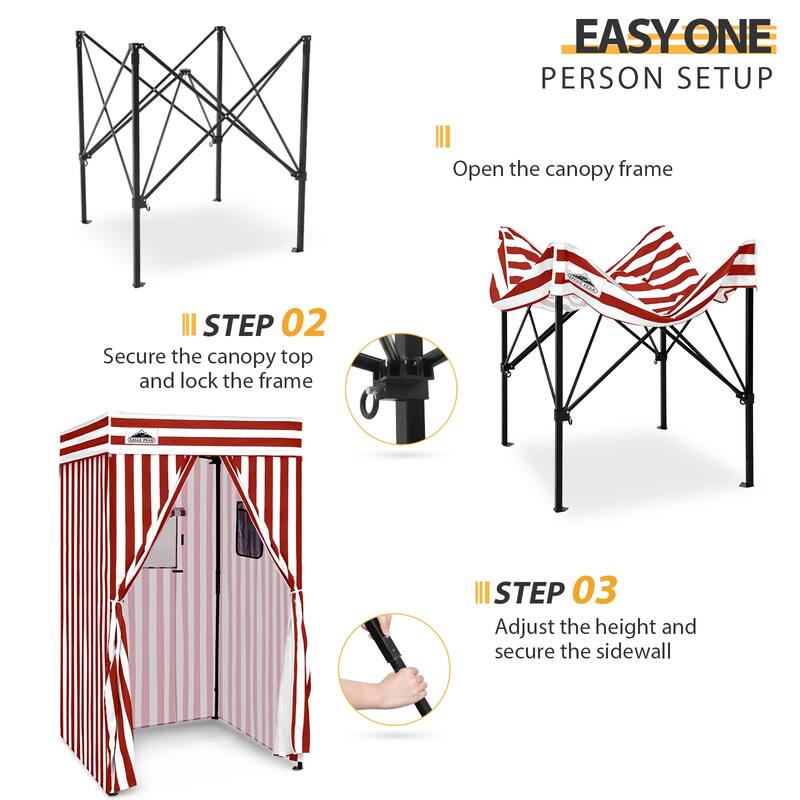 EAGLE PEAK Flex Compact 4x4 Pop-up Canopy Changing Room, Portable Privacy Dressing Room