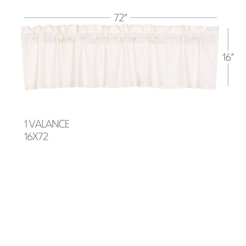 Annie Buffalo Check Valance - Antique White/Ash Grey - 16x60