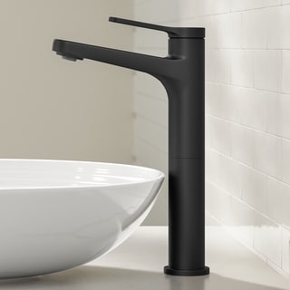 KRAUS Indy Single Handle Vessel Bathroom Faucet with Pop Up Drain