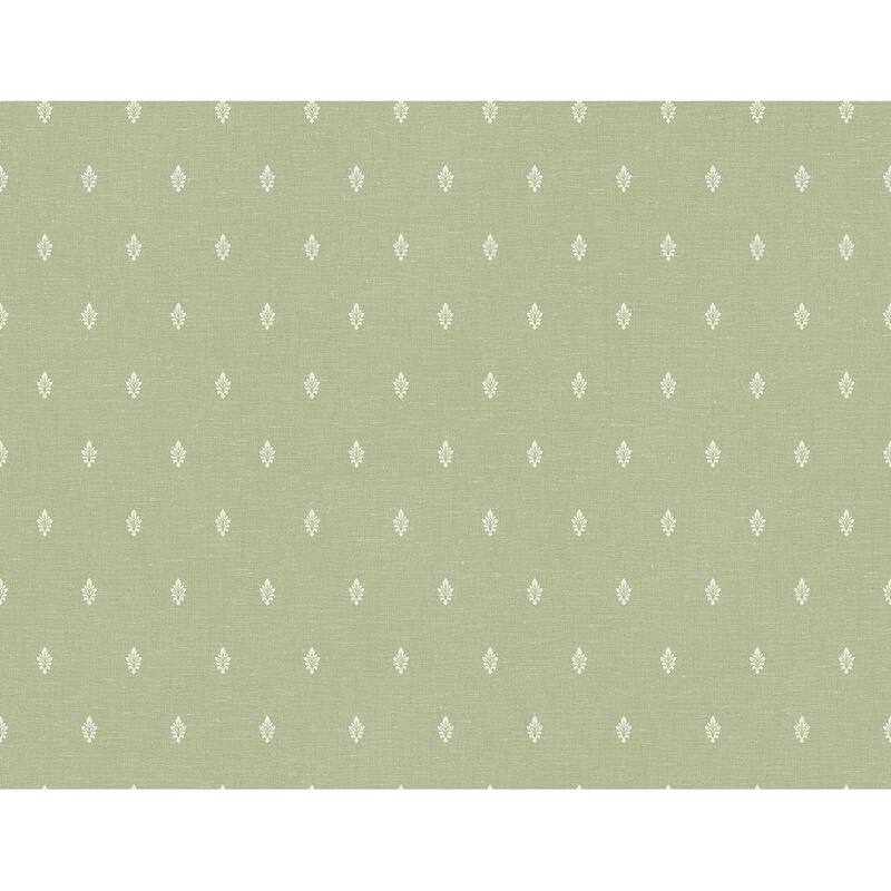 Seabrook Designs Petite Feuille Sprig Nonwoven Unpasted Wallpaper - 27 in. W x 27 ft. L - Pomme
