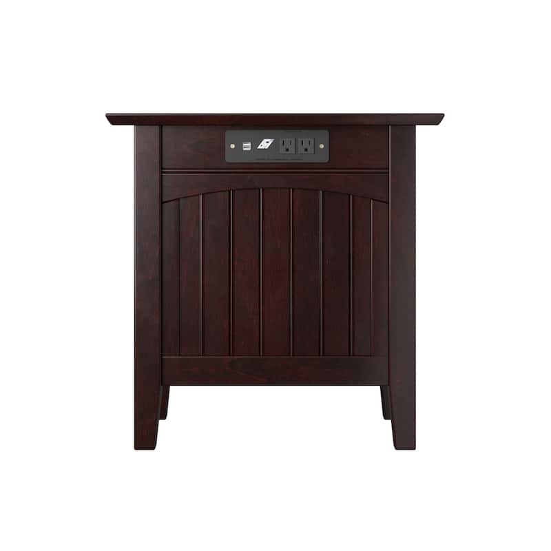 AFI Nantucket Chair Side Table with Built-in Charger