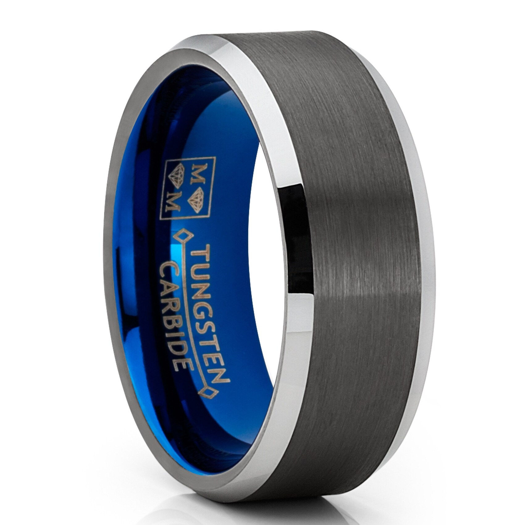mens wedding band gunmetal
