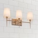 preview thumbnail 16 of 15, Barr Mid-Century Modern Gold Bathroom Vanity Light Dimmable Fabric Wall Sconces