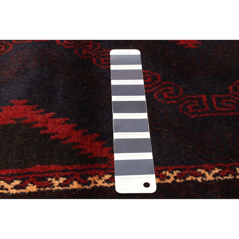 ECARPETGALLERY Hand-knotted Teimani Dark Navy Wool Rug - 3'5 x 6'4