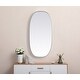preview thumbnail 4 of 9, Elegant Lighting MR2B2448 Brynn 24" W x 48" H Oval Framed Bathroom