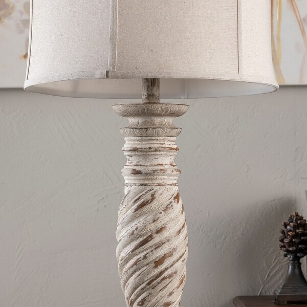 distressed white floor lamp