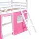 preview thumbnail 30 of 32, Playhouse Design Impression & Beautiful Twin Size Bunk Wood House Bed with Elegant Windows,Sills and Tent,Elegant Children Bed