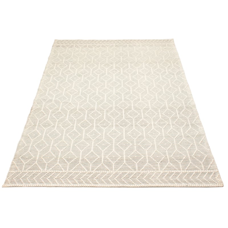 ECARPETGALLERY Braid weave Sienna Cream Wool Rug - 6'0 x 9'3