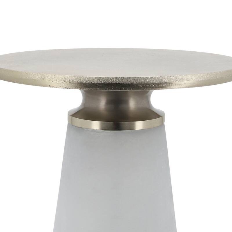 Sagebrook Home Modern Neutral Nebular Round Side and Coffee Table