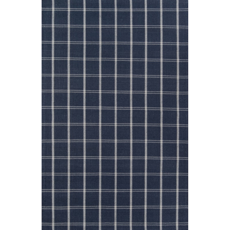 Erin Gates by Momeni Marlborough Dover Plaid Handmade Wool Area Rug - 8' x 10' - Navy - Rectangle