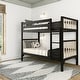 preview thumbnail 4 of 22, Max and Lily Scandinavian Twin Over Twin Bunk Bed Black/Blonde