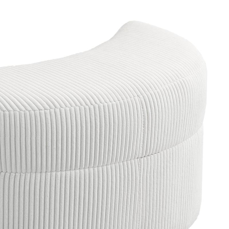 Moon Crescent Storage Upholstered Ottoman