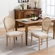 preview thumbnail 12 of 14, Set of 2 French Country Armless Dining Chairs with Padded Seat