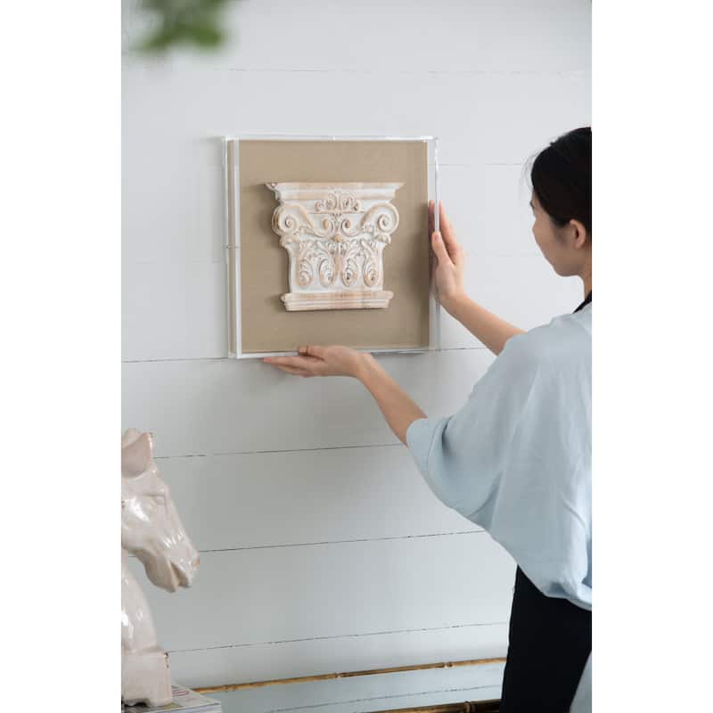S/2 13.8x1.6x13.8" Wall Art, Wall Décor for Living Room Dining Room Bedroom Office Entryway
