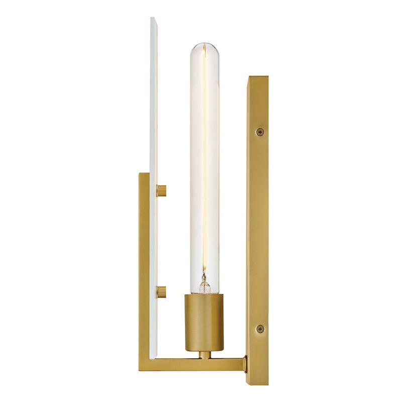 Lark 85640 Roman 1 Light 14" Tall Bathroom Sconce with White Etched
