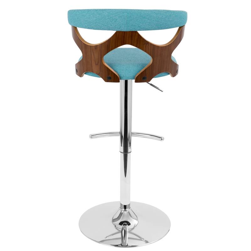 Carson Carrington Viby Adjustable Bar Stool with Rounded T Footrest (Set of 2)