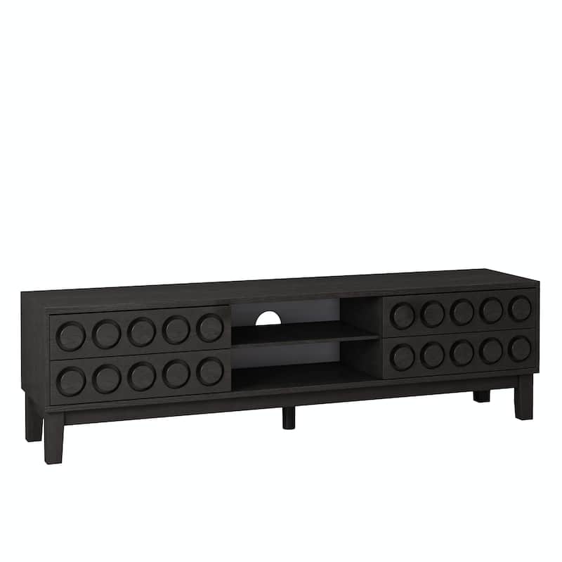 TV Stand for TVs up to 75", Media Console with 4 Drawers, Entertainment Center with Storage