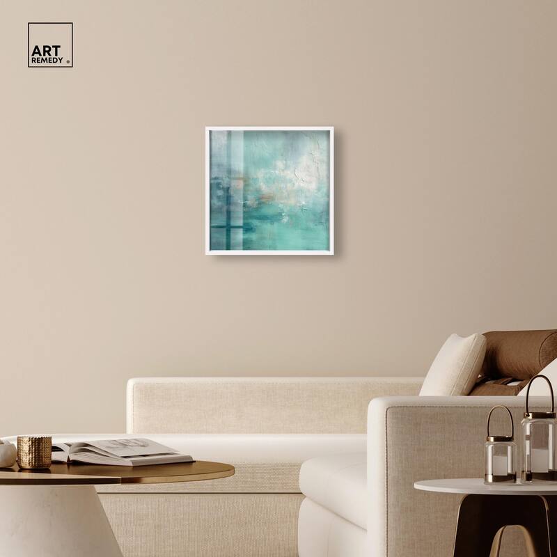 Green Blue I Shadowbox by Art Remedy