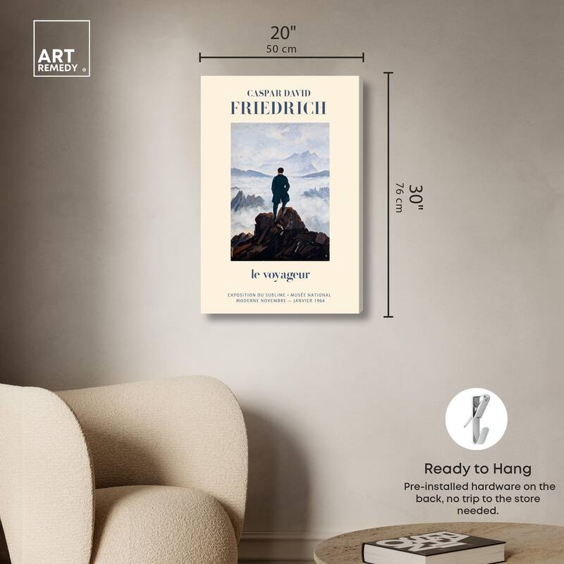Wanderer in a Sea of Mist Canvas by Art Remedy, Gallery Wrapped